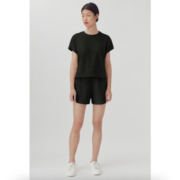 Cuyana French Terry Short Sleeve Sweatshirt - Picture 1 of 6